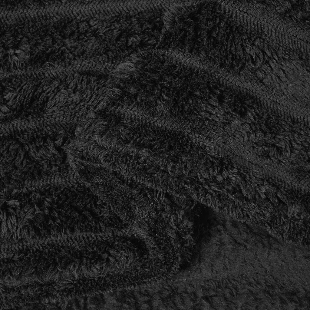 Wohndecken 6 pcs Schwarz 200 x 150 cm Fleece