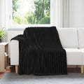 Wohndecken 6 pcs Schwarz 200 x 150 cm Fleece