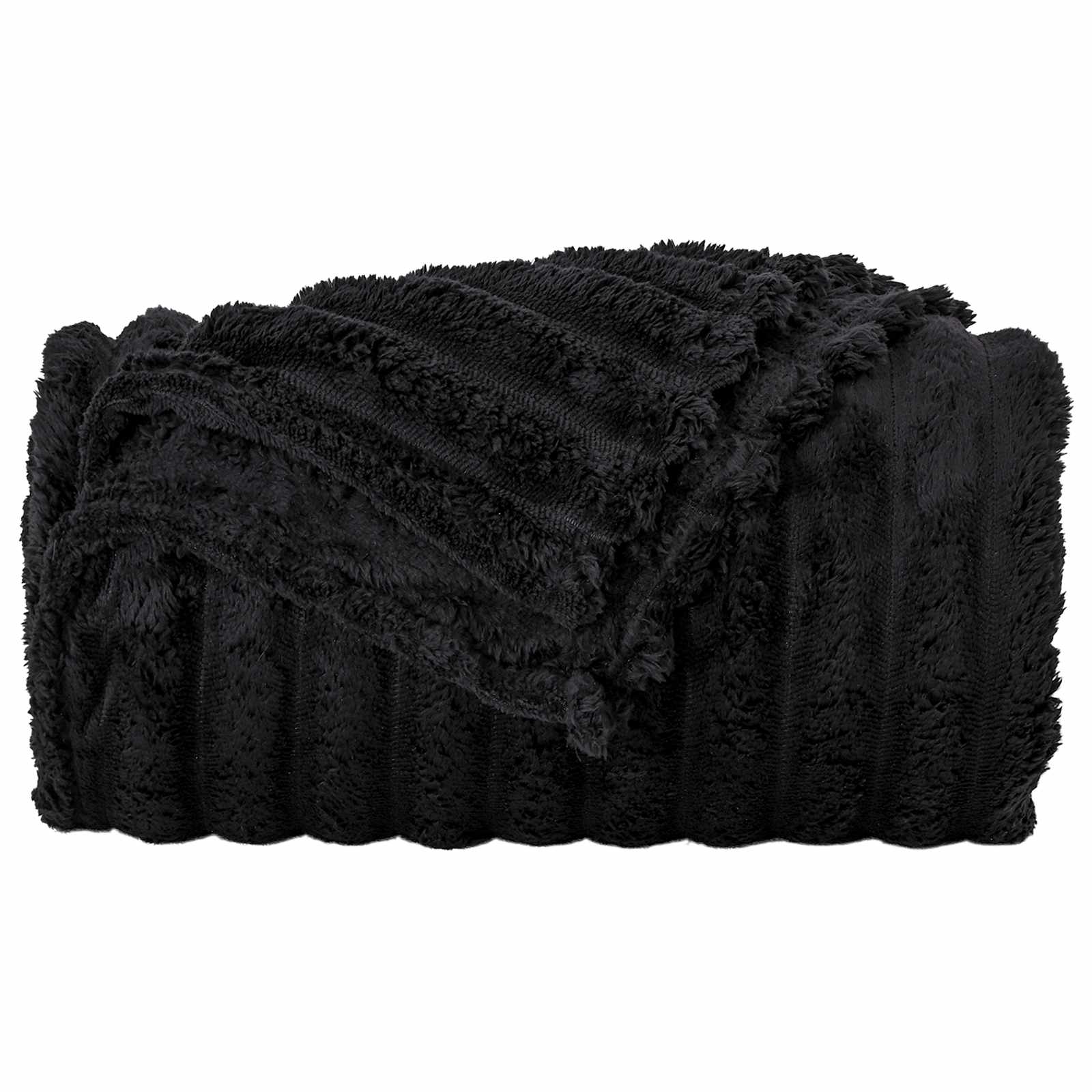 Wohndecken 6 pcs Schwarz 240 x 220 cm Fleece