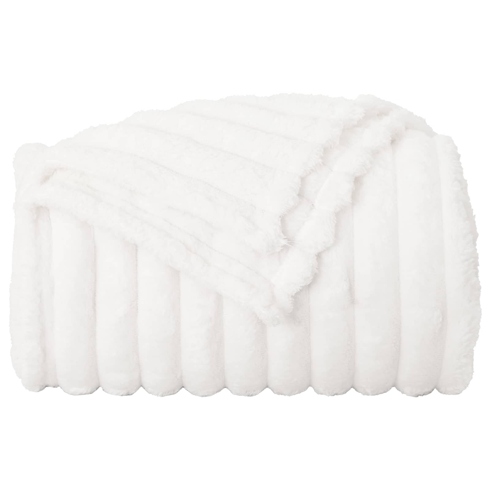 Wohndecken 6 pcs Weiß 150 x 130 cm Fleece