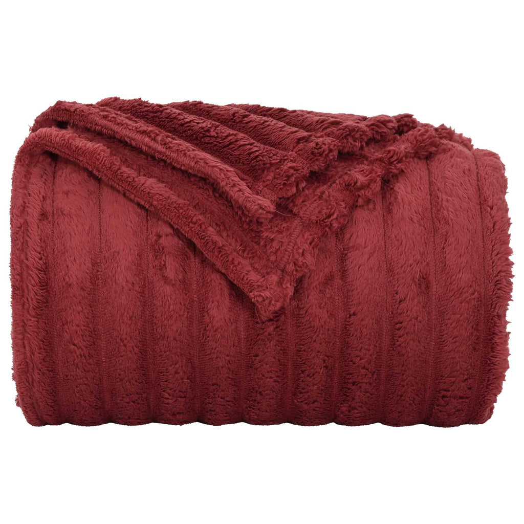 Wohndecken 6 pcs Bordeauxrot 150 x 130 cm Fleece