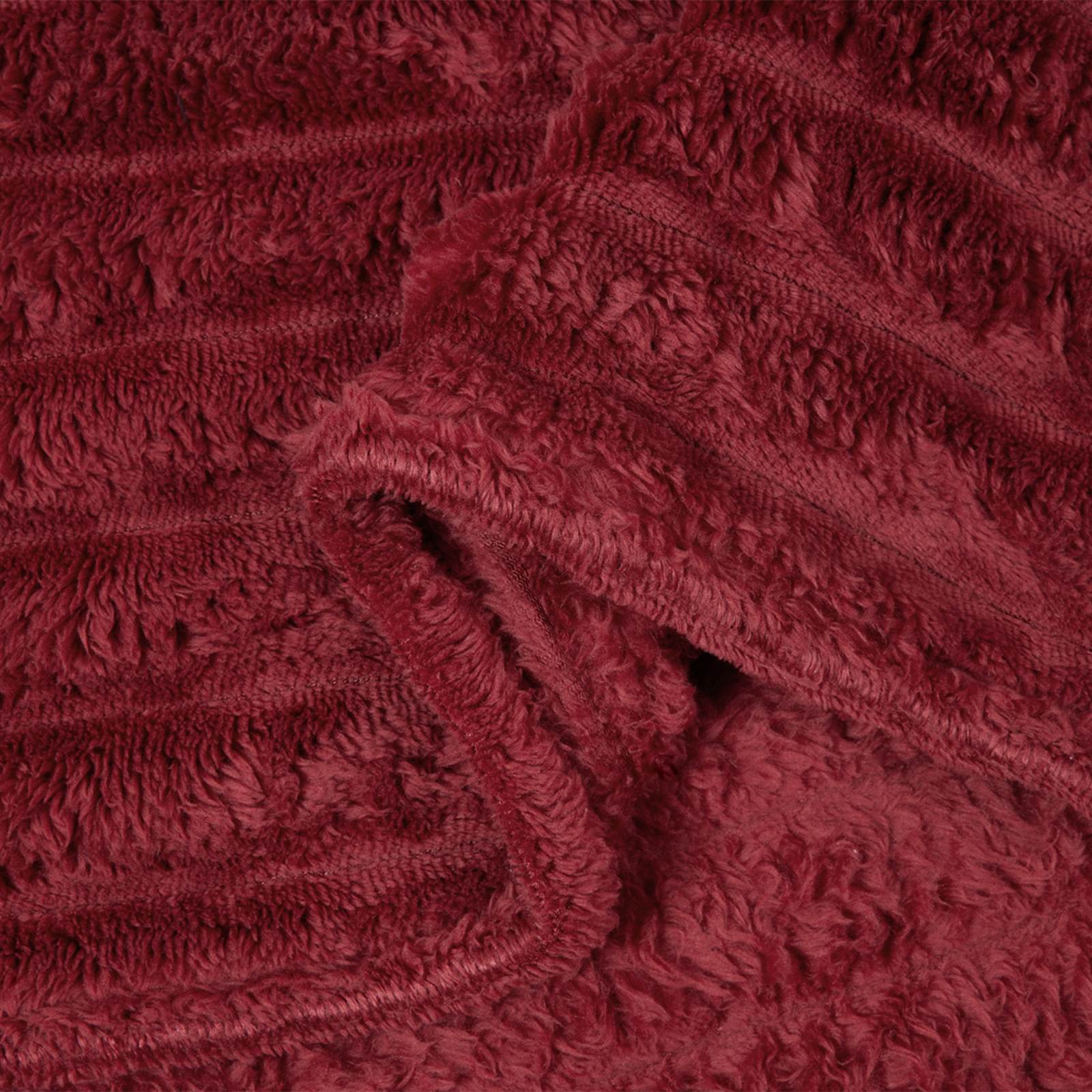 Wohndecken 6 pcs Bordeauxrot 240 x 220 cm Fleece