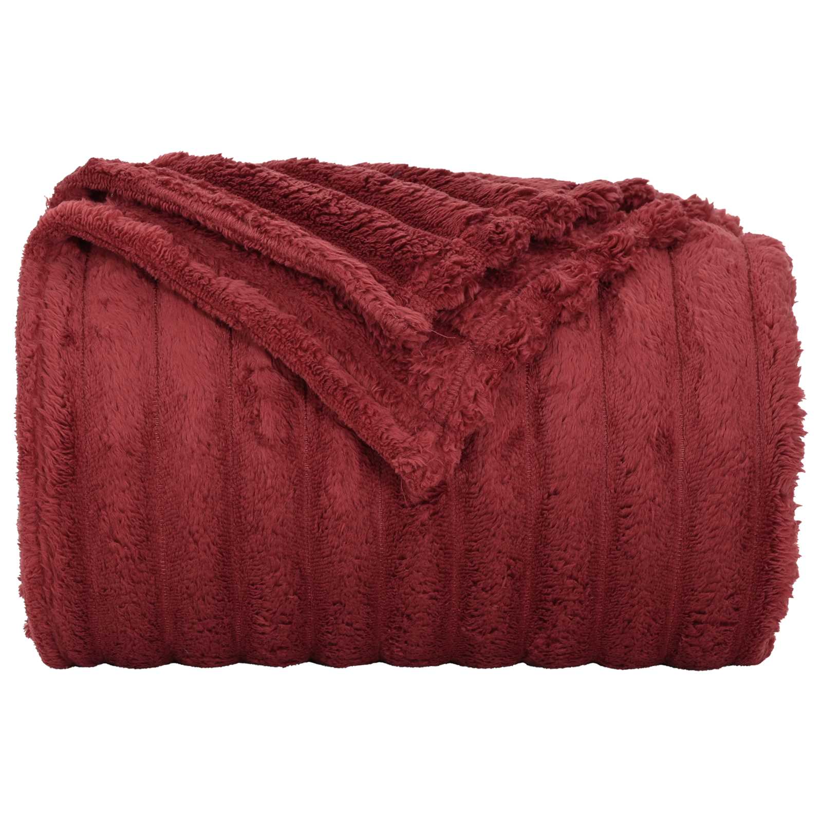 Wohndecken 6 pcs Bordeauxrot 240 x 220 cm Fleece
