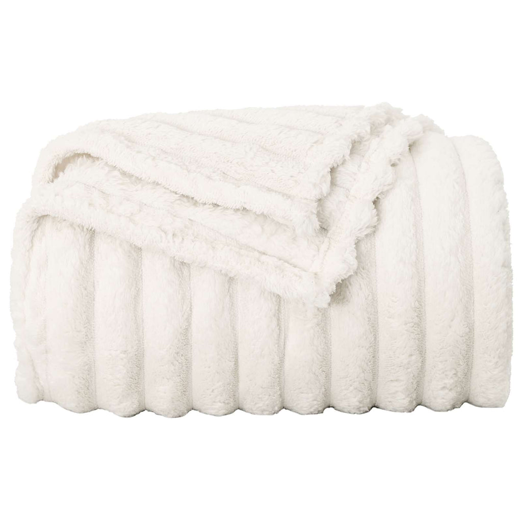 Wohndecken 6 pcs Creme 150 x 130 cm Fleece
