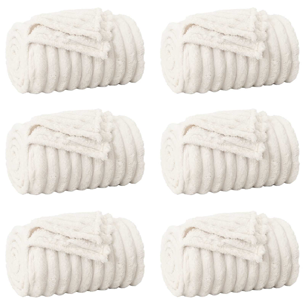 Wohndecken 6 pcs Creme 200 x 150 cm Fleece