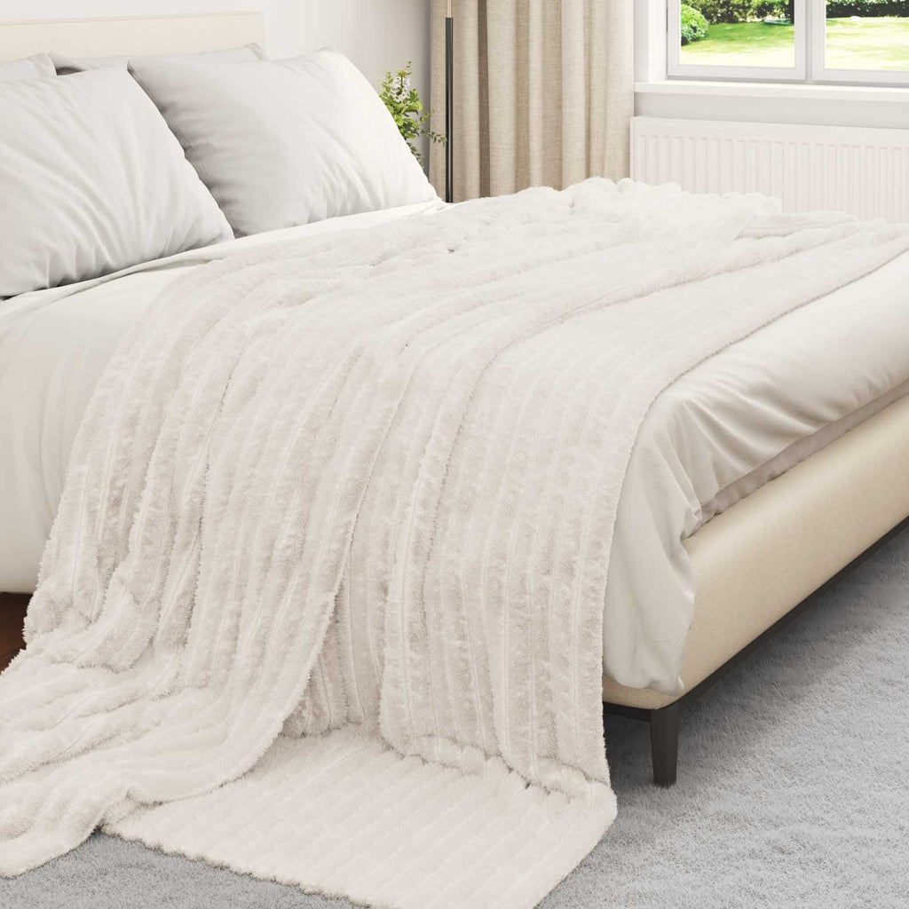Wohndecken 6 pcs Creme 270 x 240 cm Fleece