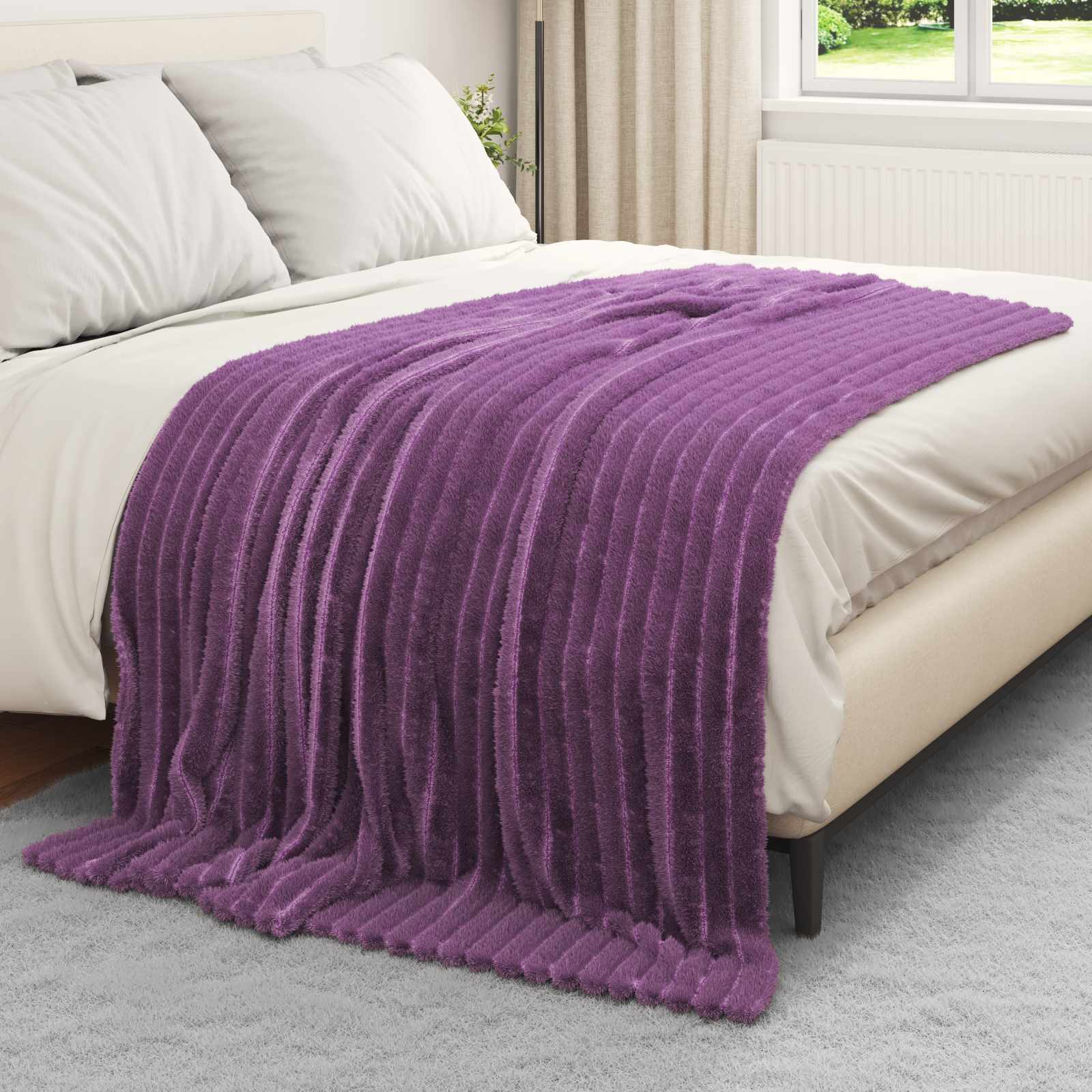 Wohndecken 6 pcs Lila 200 x 150 cm Fleece