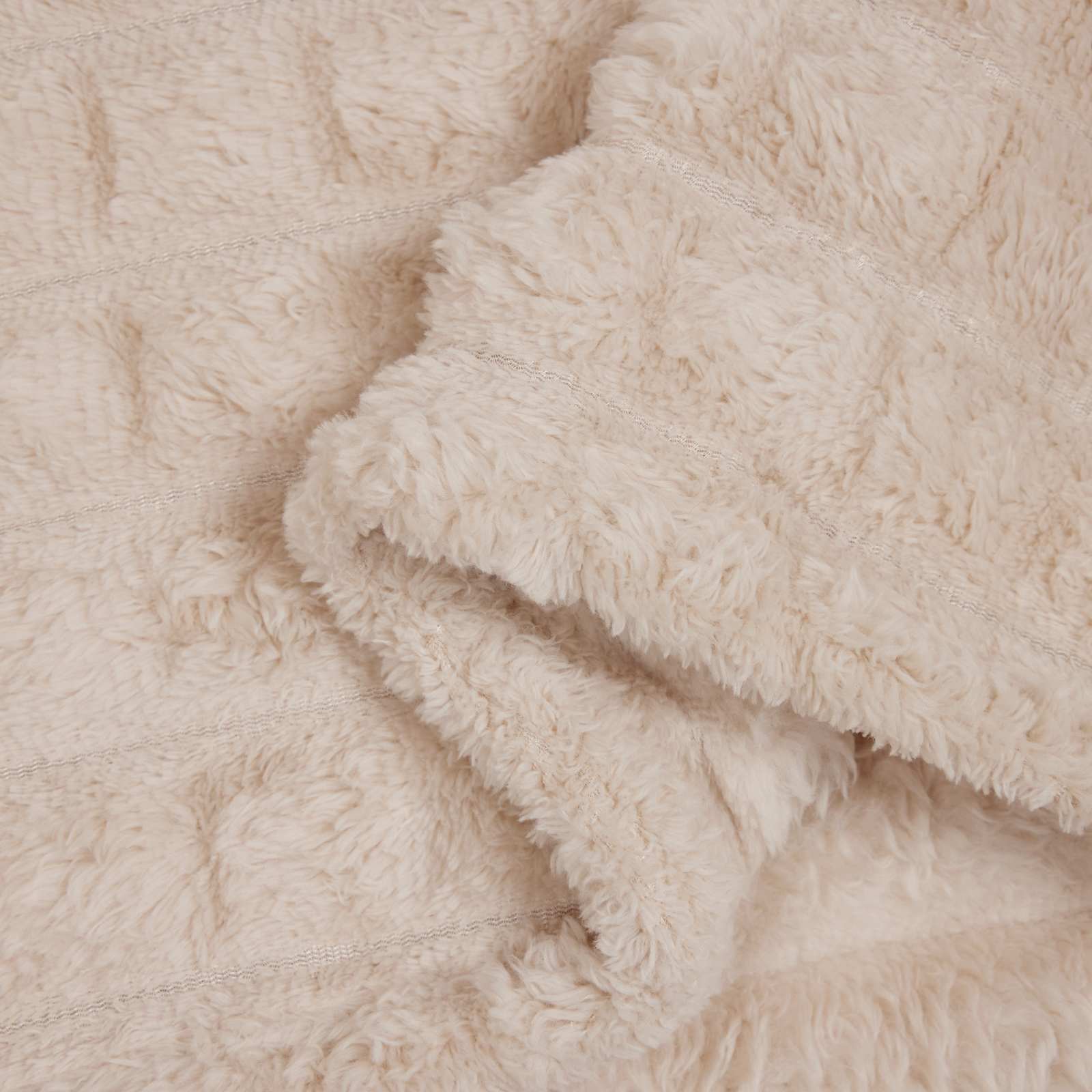 Überwurfdecke Beige 200 x 150 cm Fleece