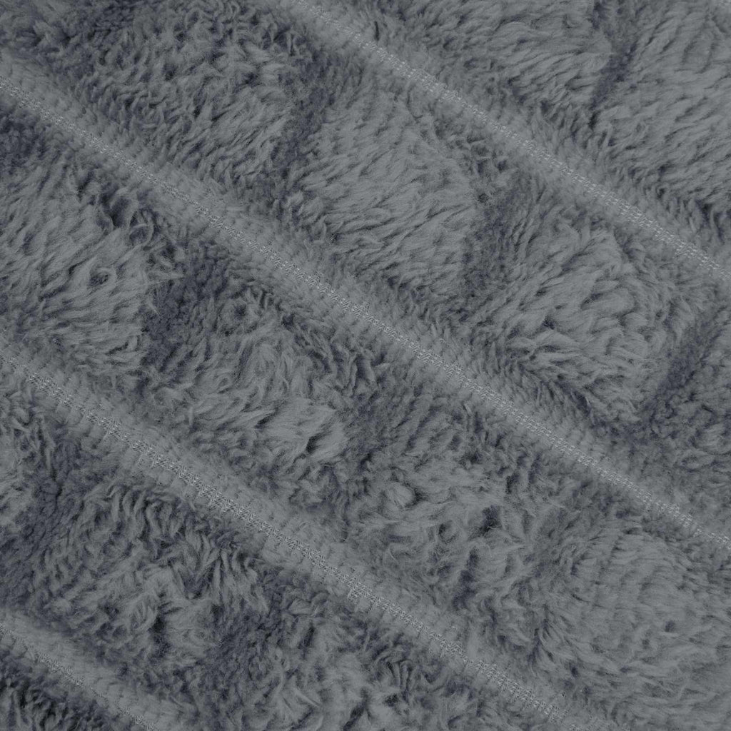 Überwurfdecke Dunkelgrau 240 x 220 cm Fleece