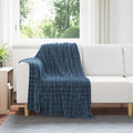 Überwurfdecke Marineblau 150 x 130 cm Fleece