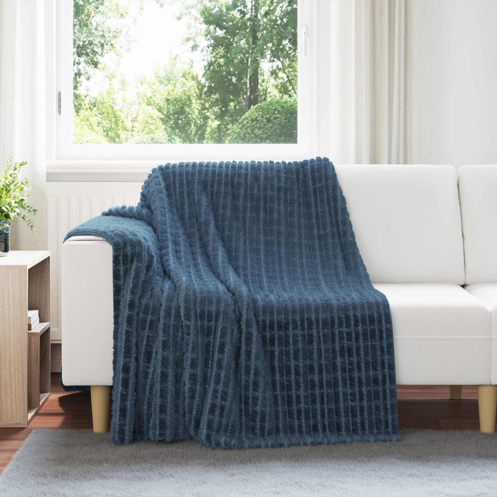 Überwurfdecke Marineblau 200 x 150 cm Fleece