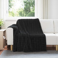 Überwurfdecke Schwarz 200 x 150 cm Fleece