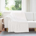 Überwurfdecke Weiß 200 x 150 cm Fleece