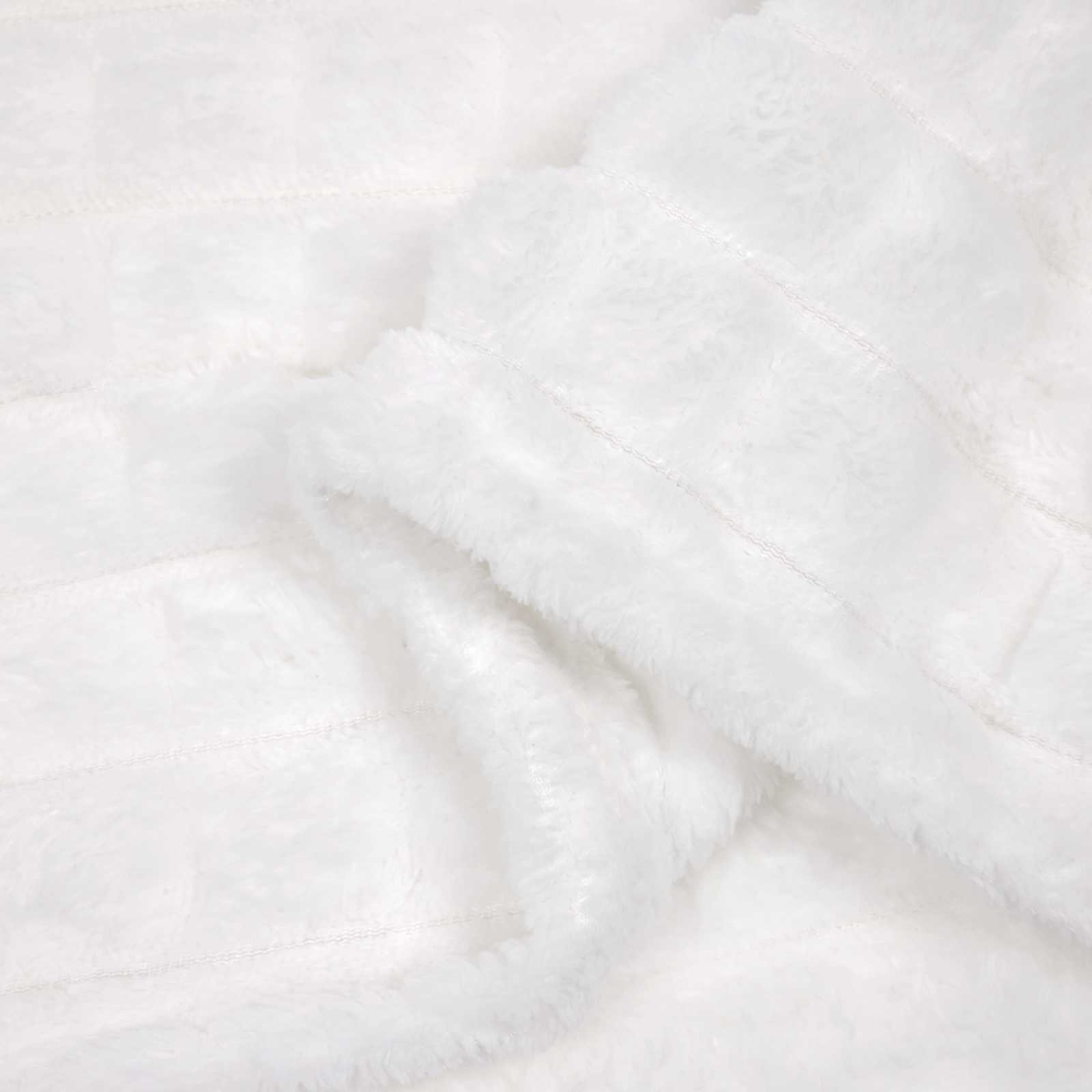 Überwurfdecke Weiß 240 x 220 cm Fleece