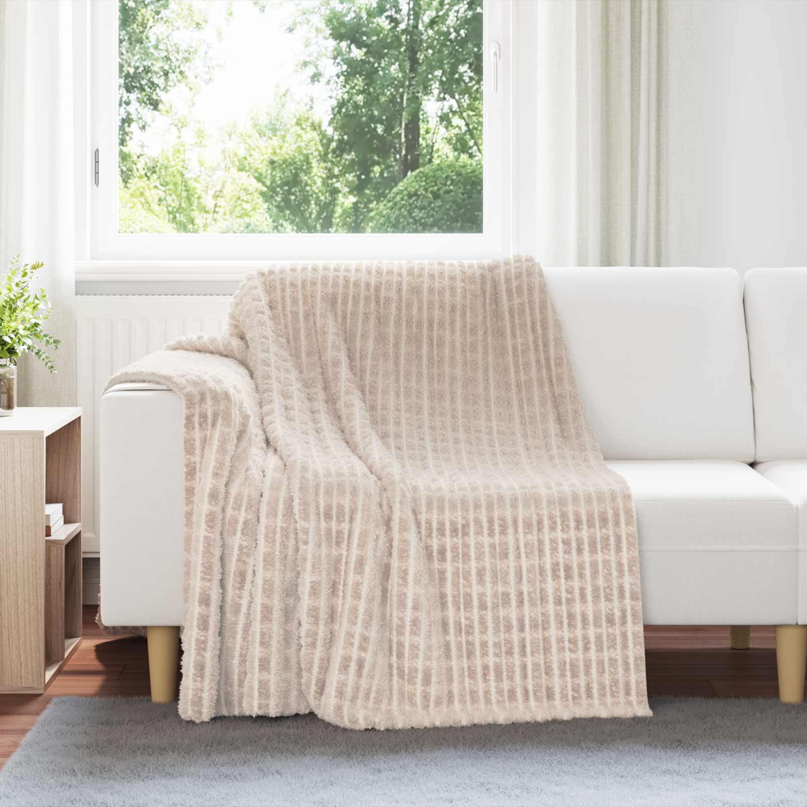 Wohndecken 6 pcs Beige 200 x 150 cm Fleece