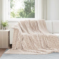 Wohndecken 6 pcs Beige 270 x 240 cm Fleece