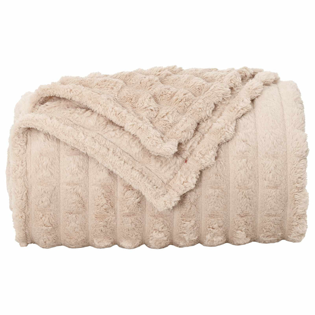 Wohndecken 6 pcs Beige 270 x 240 cm Fleece