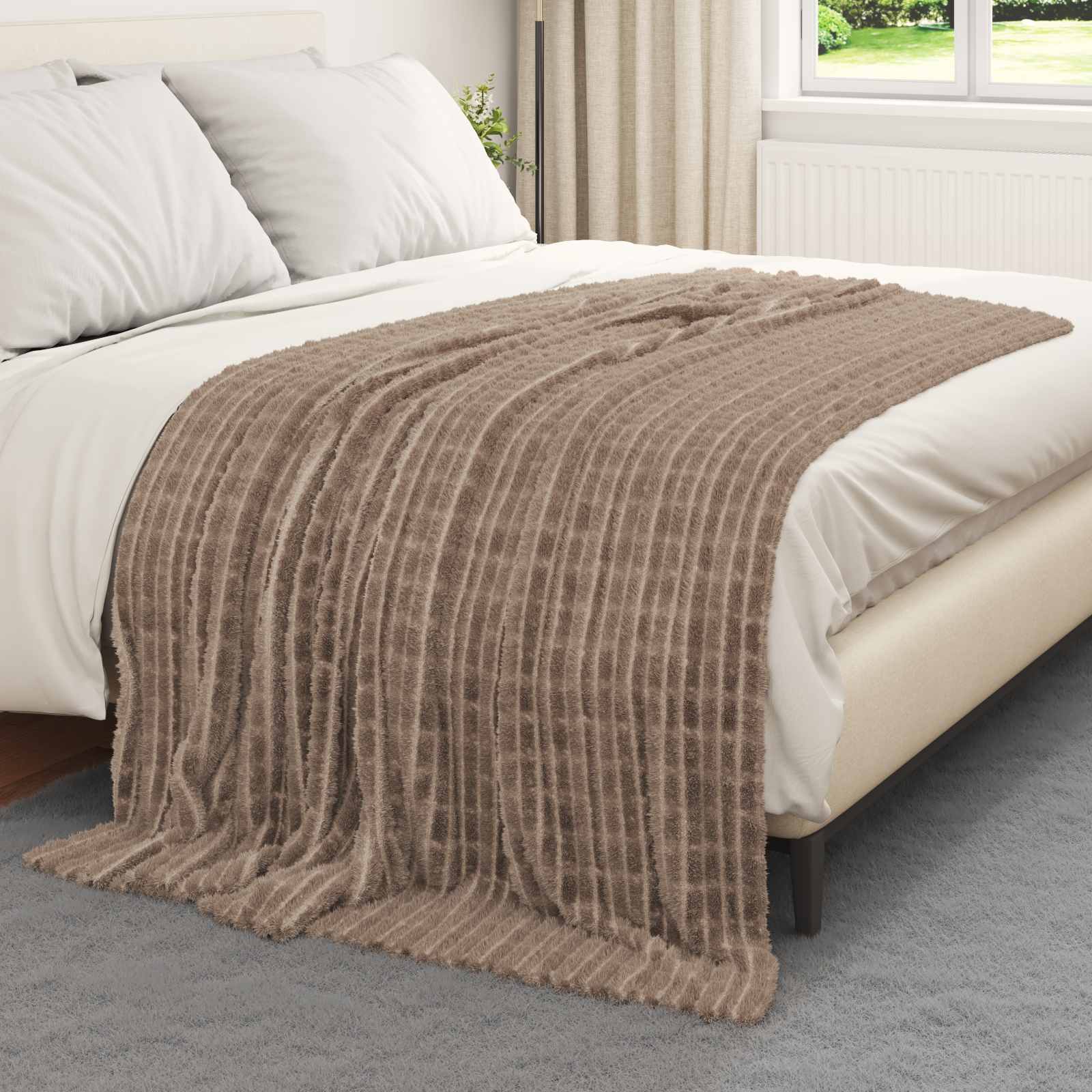 Wohndecken 6 pcs Kamel 200 x 150 cm Fleece