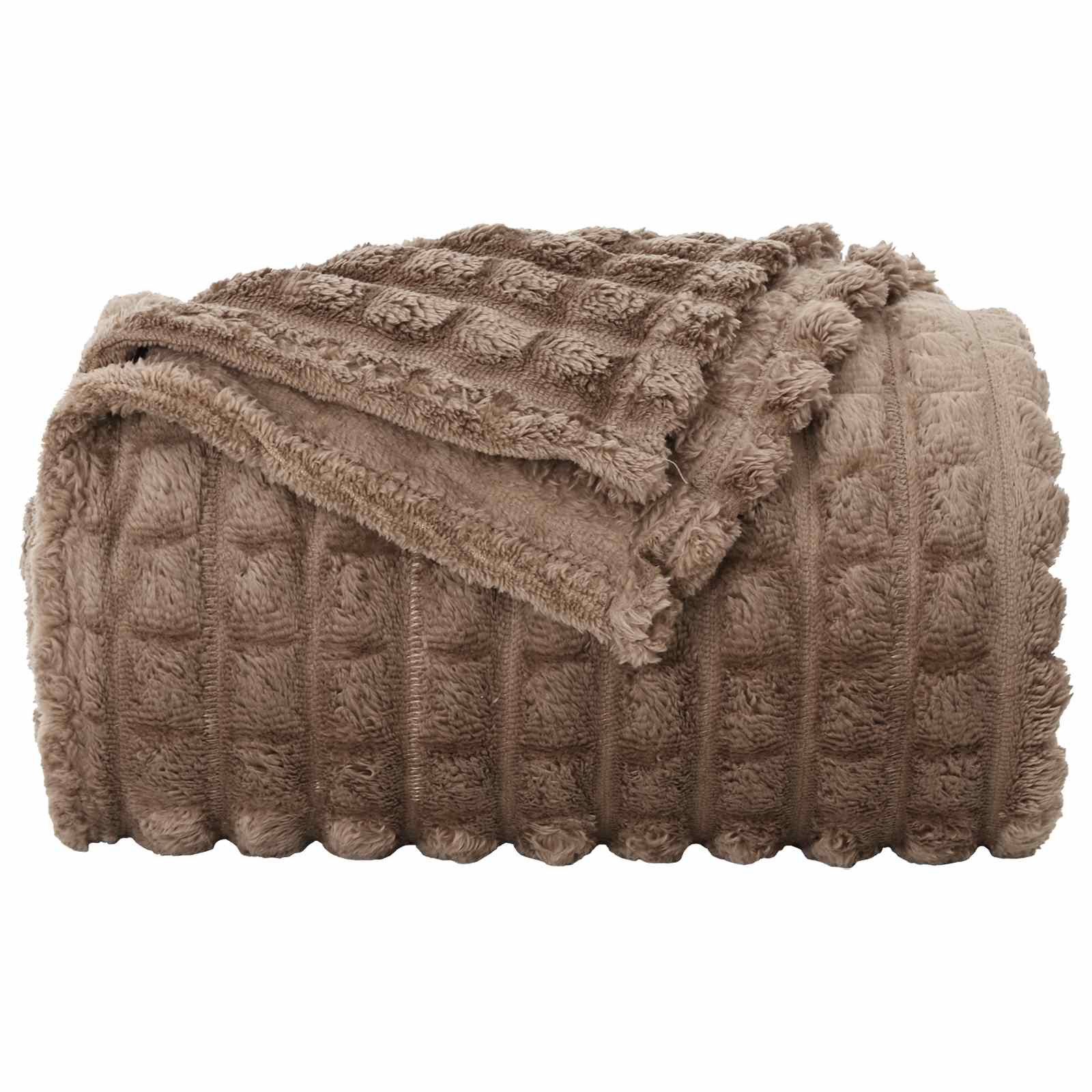 Wohndecken 6 pcs Kamel 240 x 220 cm Fleece