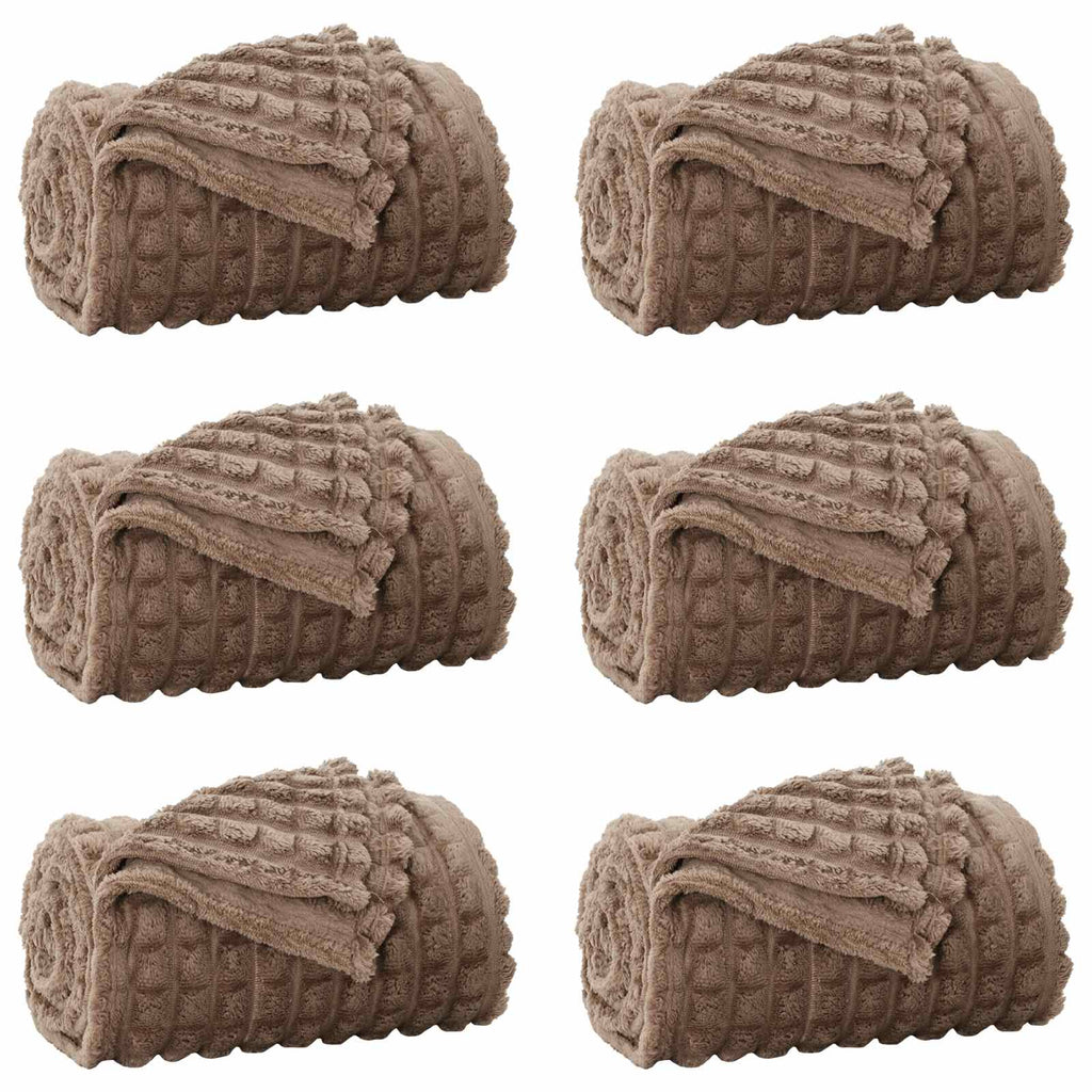 Wohndecken 6 pcs Kamel 270 x 240 cm Fleece