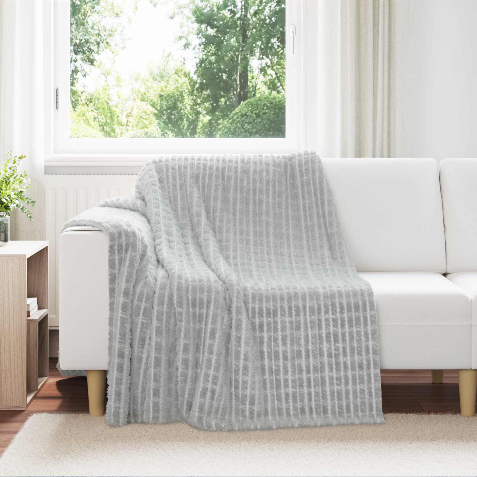 Wohndecken 6 pcs Grau 200 x 150 cm Fleece
