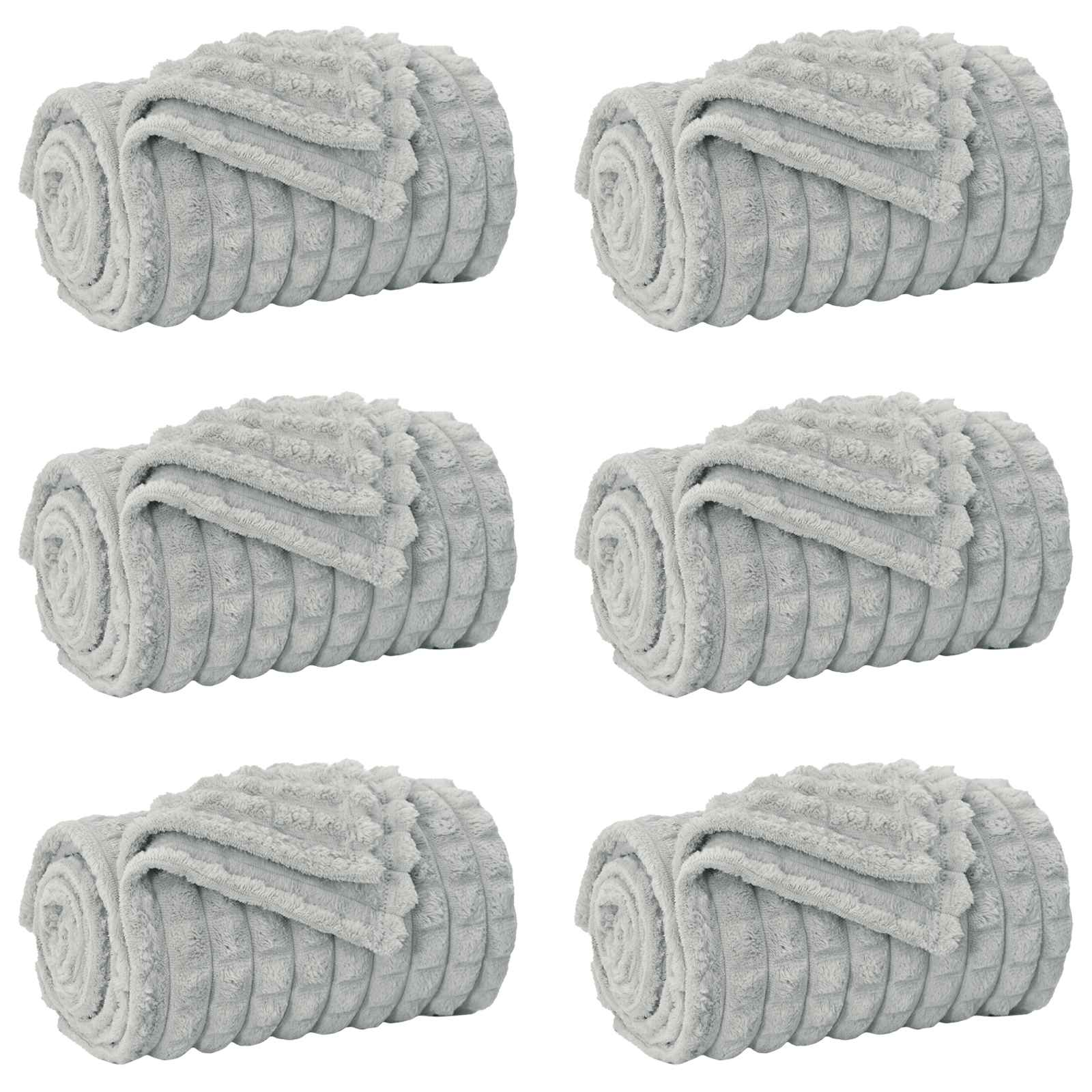 Wohndecken 6 pcs Grau 200 x 150 cm Fleece
