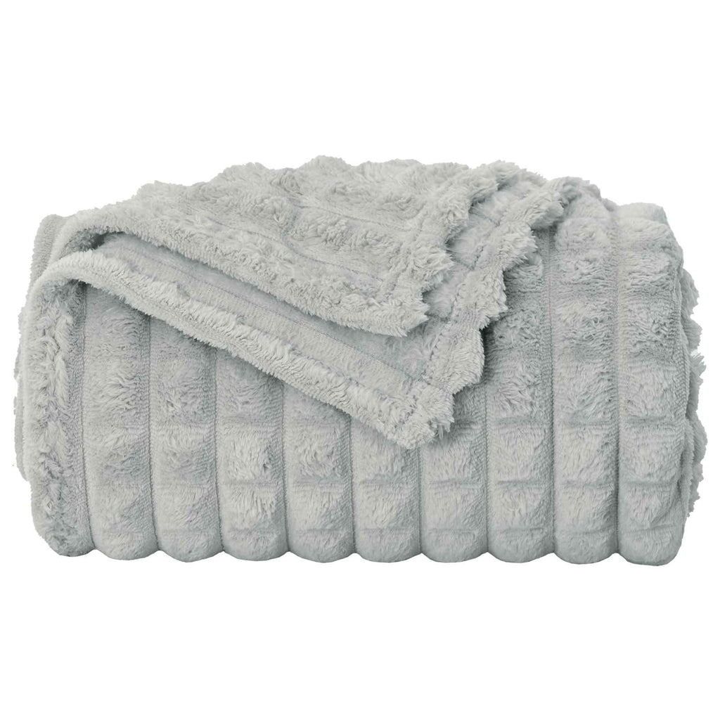 Wohndecken 6 pcs Grau 270 x 240 cm Fleece
