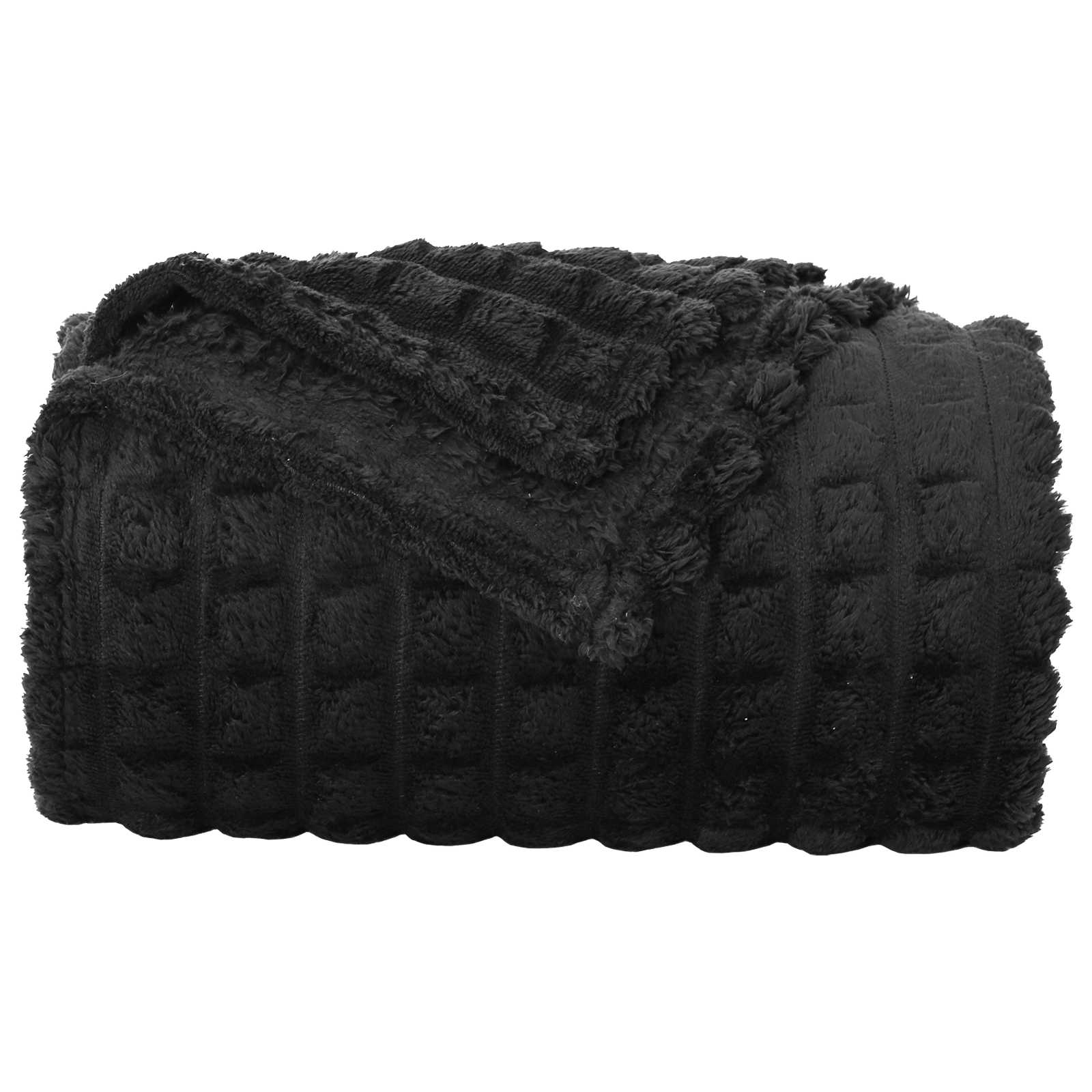 Wohndecken 6 pcs Schwarz 150 x 130 cm Fleece