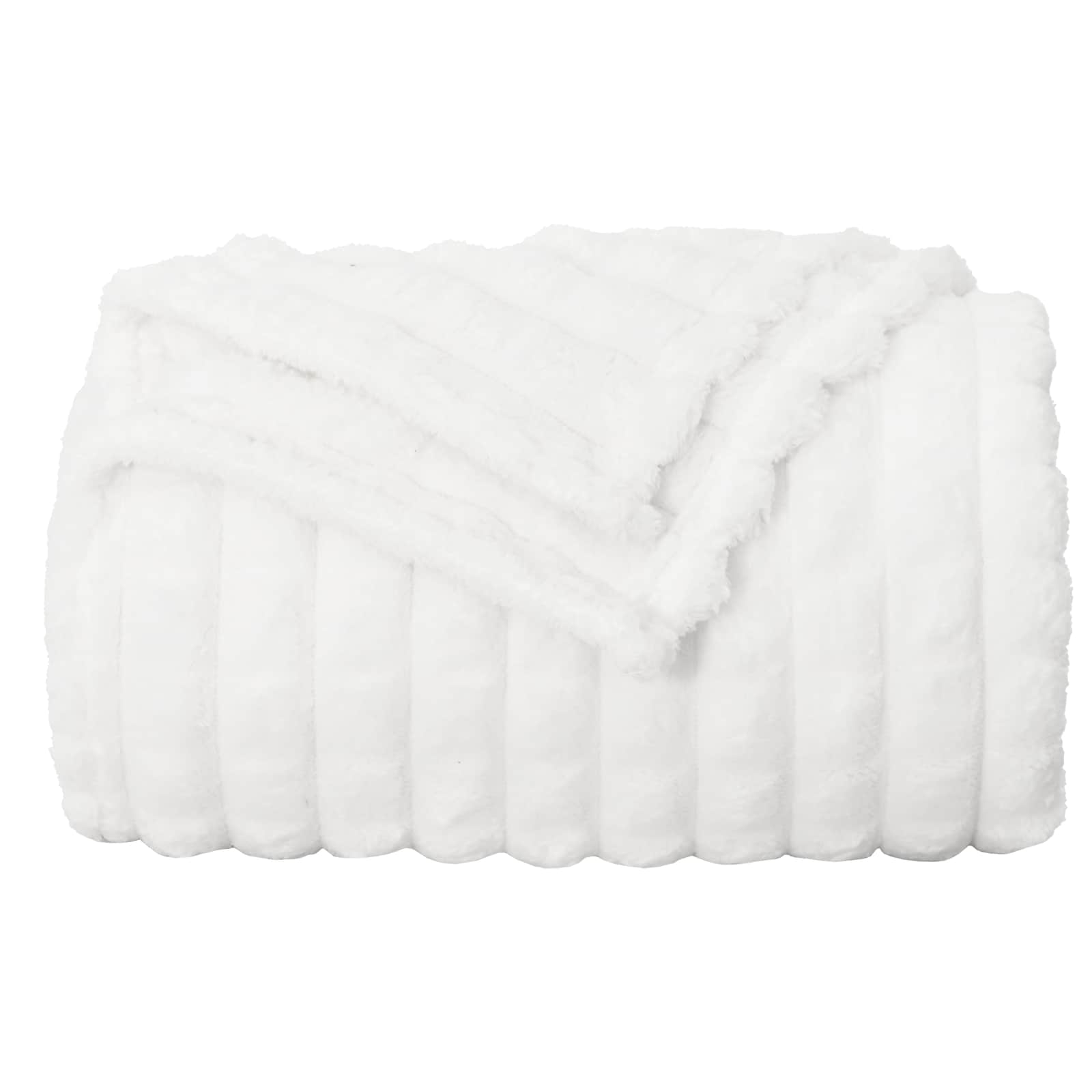 Wohndecken 6 pcs Weiß 150 x 130 cm Fleece