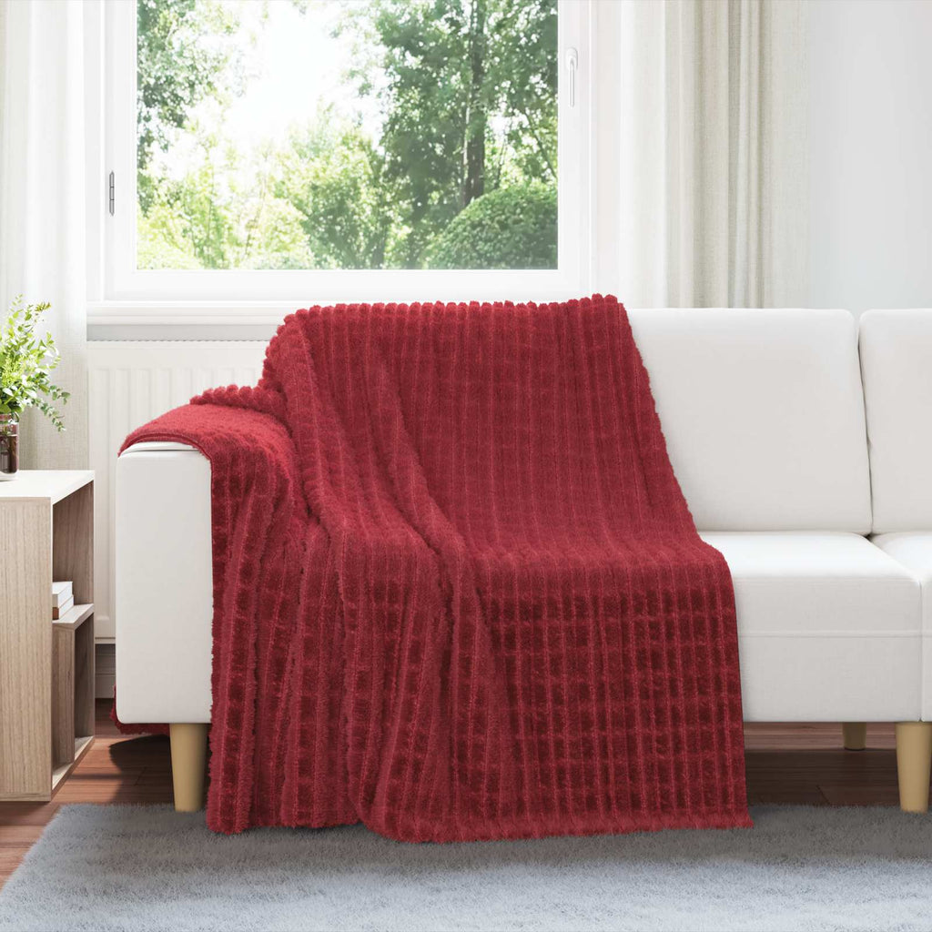 Wohndecken 6 pcs Bordeauxrot 200 x 150 cm Fleece
