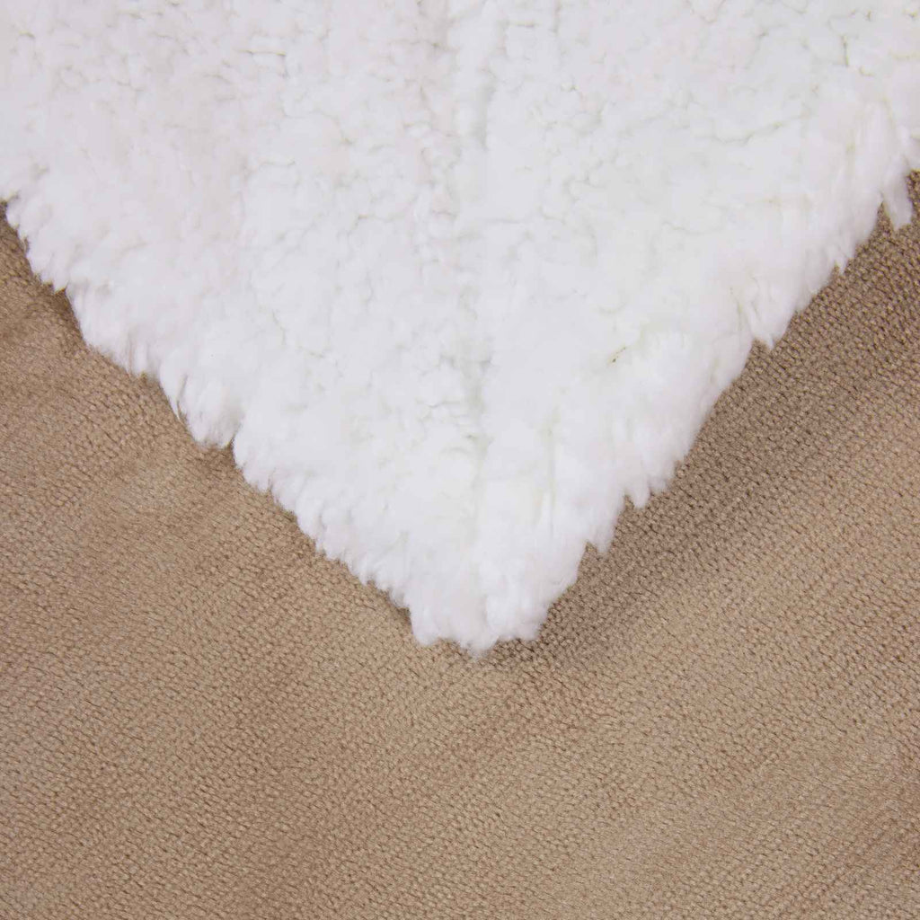 Überwurfdecke Kamel 130 x 150 cm Fleece