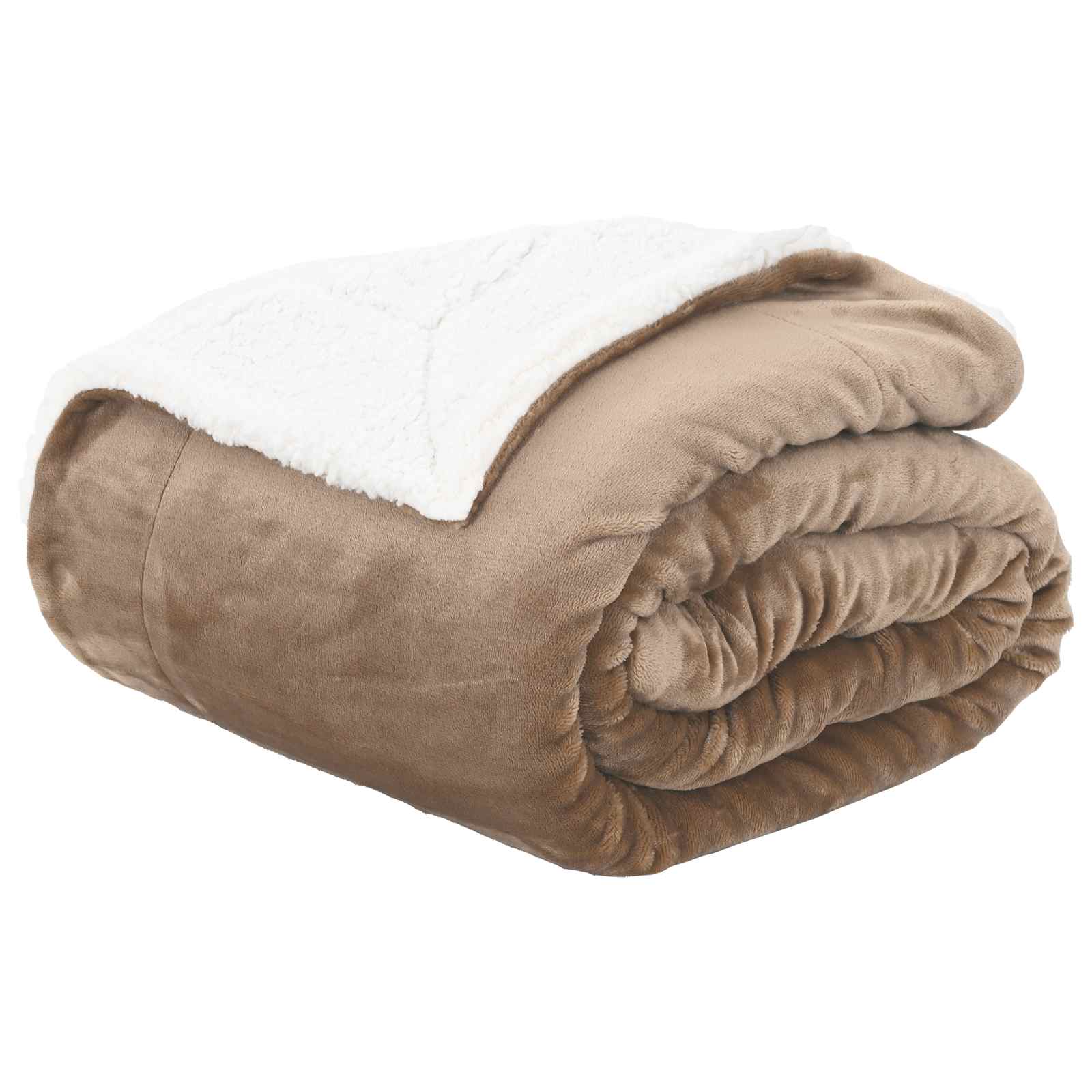 Überwurfdecke Kamel 150 x 200 cm Fleece