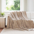 Überwurfdecke Kamel 240 x 270 cm Fleece