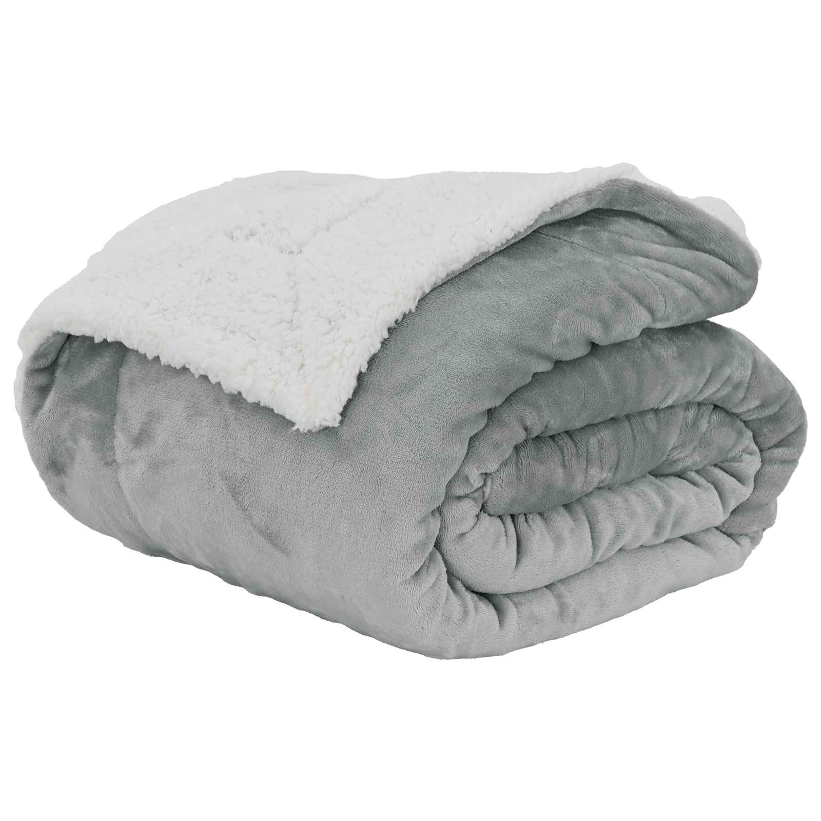 Überwurfdecke Grau 220 x 240 cm Fleece