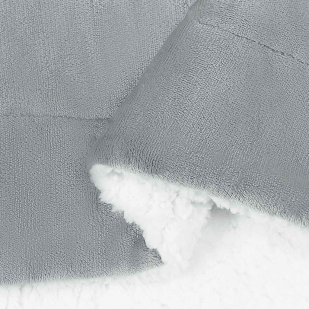 Überwurfdecke Grau 240 x 270 cm Fleece