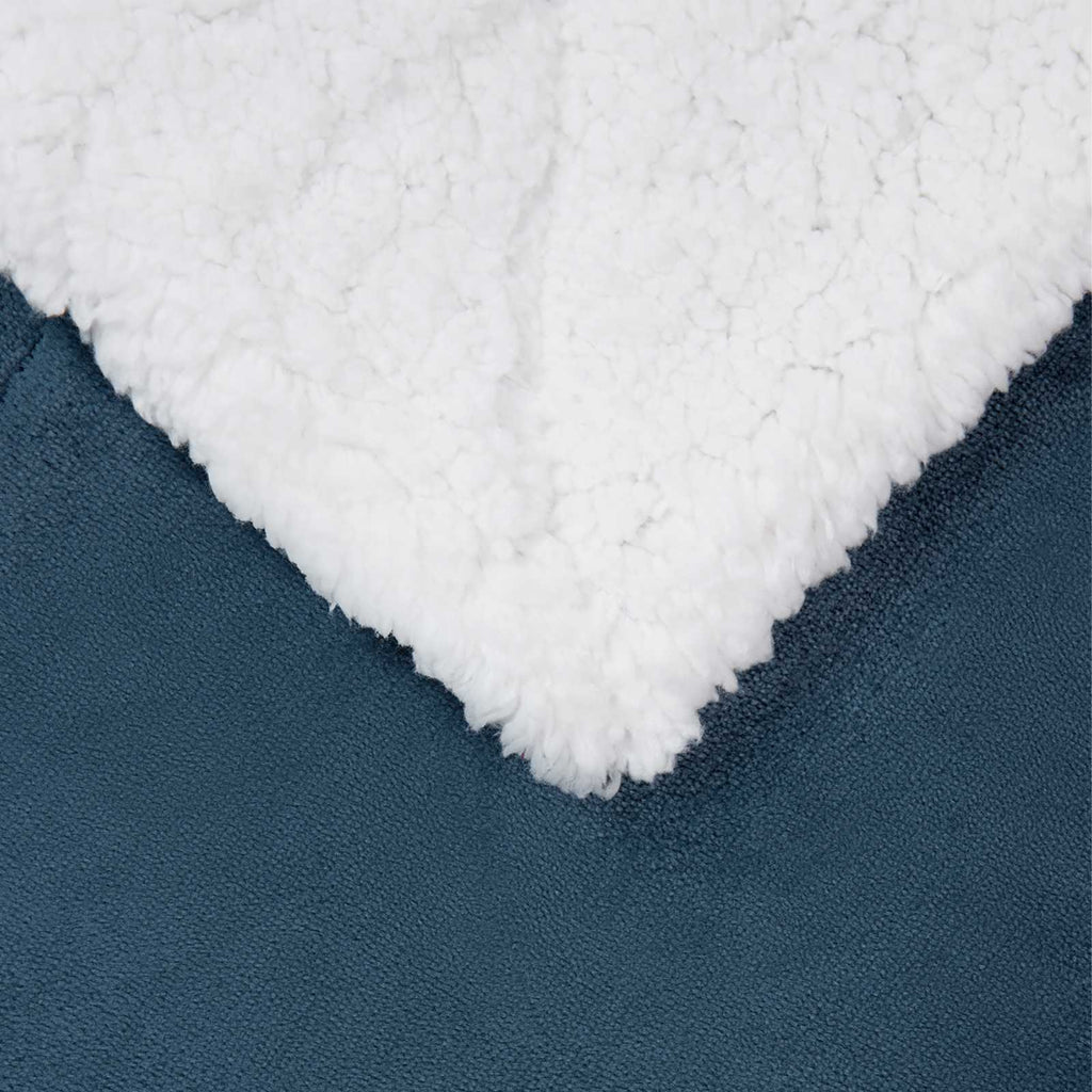Überwurfdecke Marineblau 130 x 150 cm Fleece