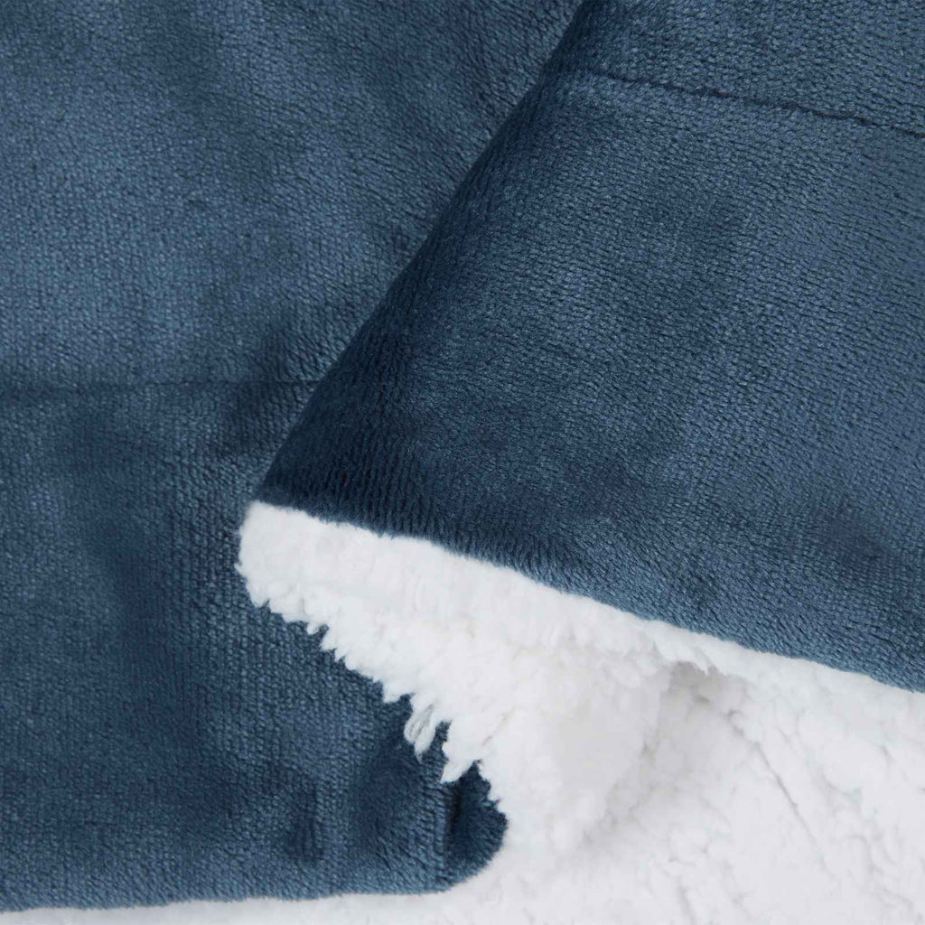 Überwurfdecke Marineblau 220 x 240 cm Fleece