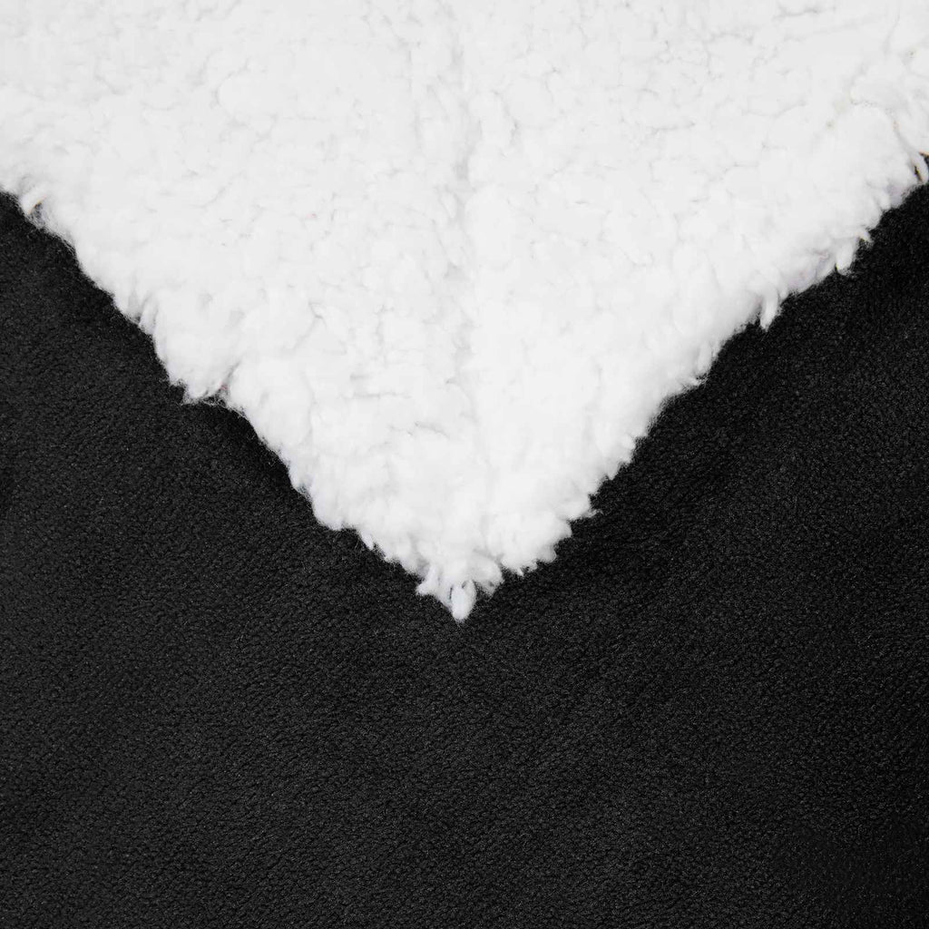 Überwurfdecke Schwarz 150 x 200 cm Fleece