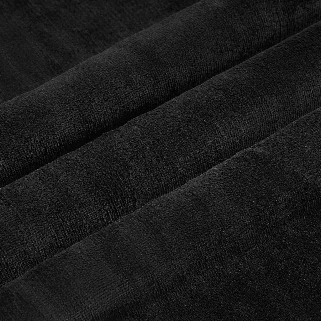 Überwurfdecke Schwarz 150 x 200 cm Fleece