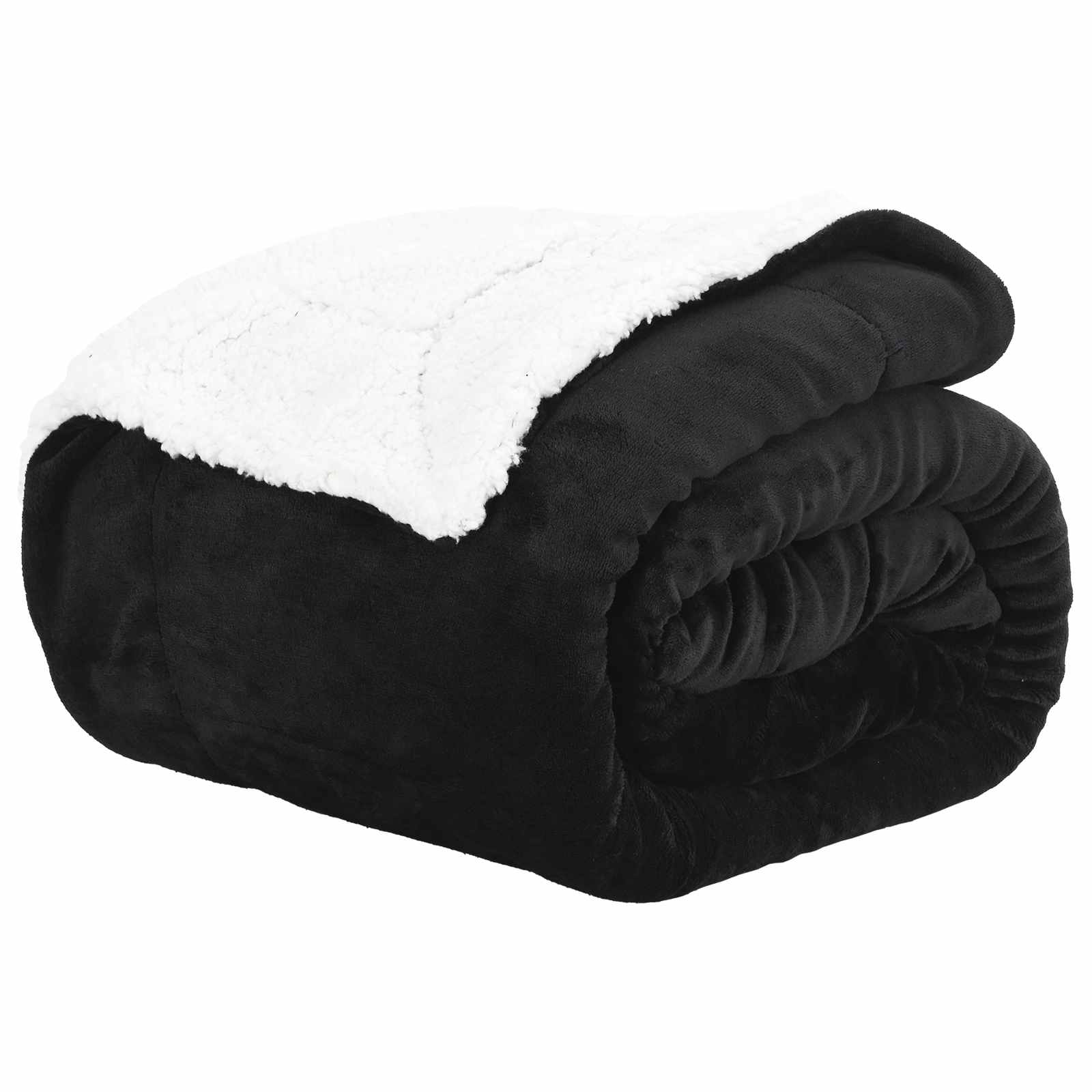 Überwurfdecke Schwarz 150 x 200 cm Fleece