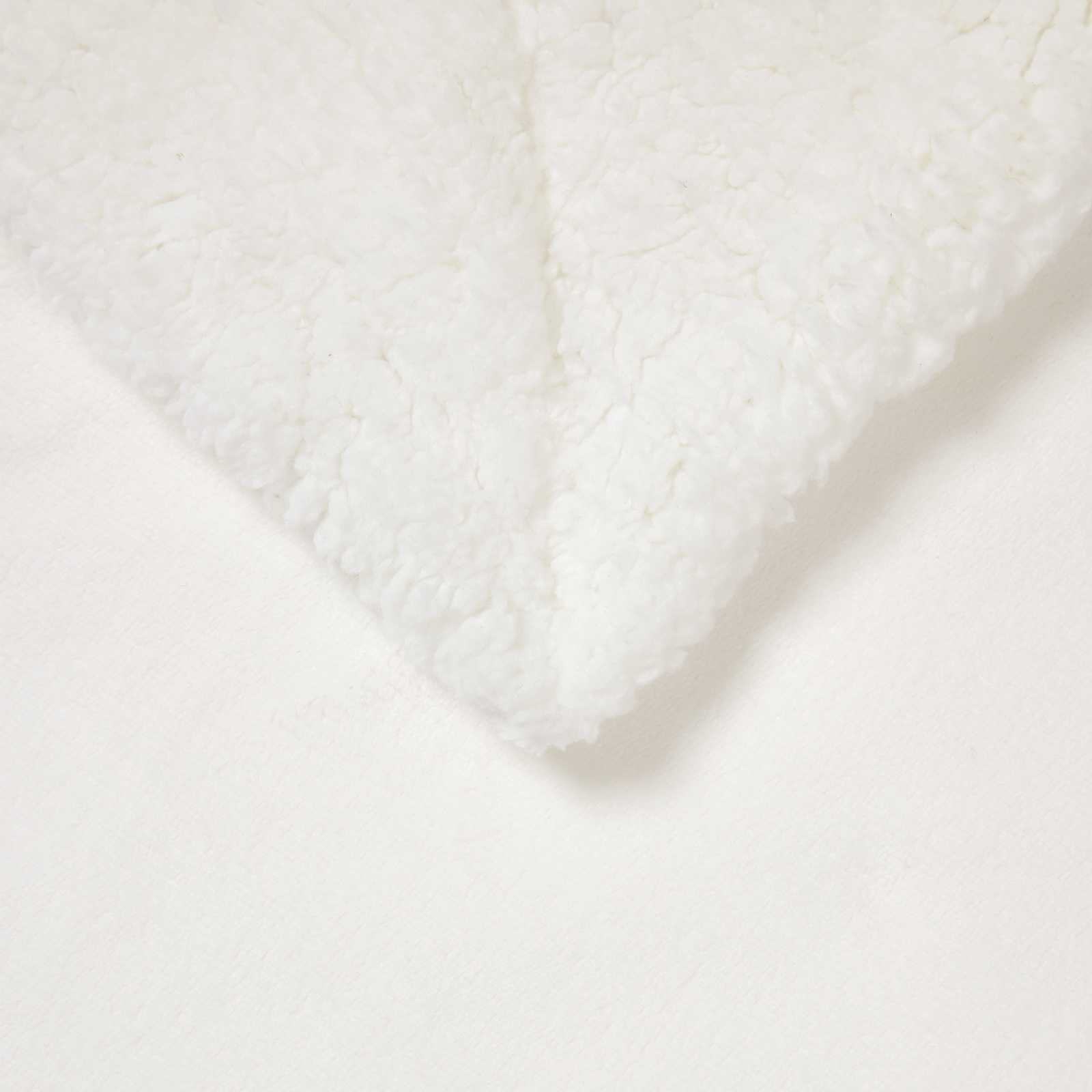 Überwurfdecke Weiß 130 x 150 cm Fleece