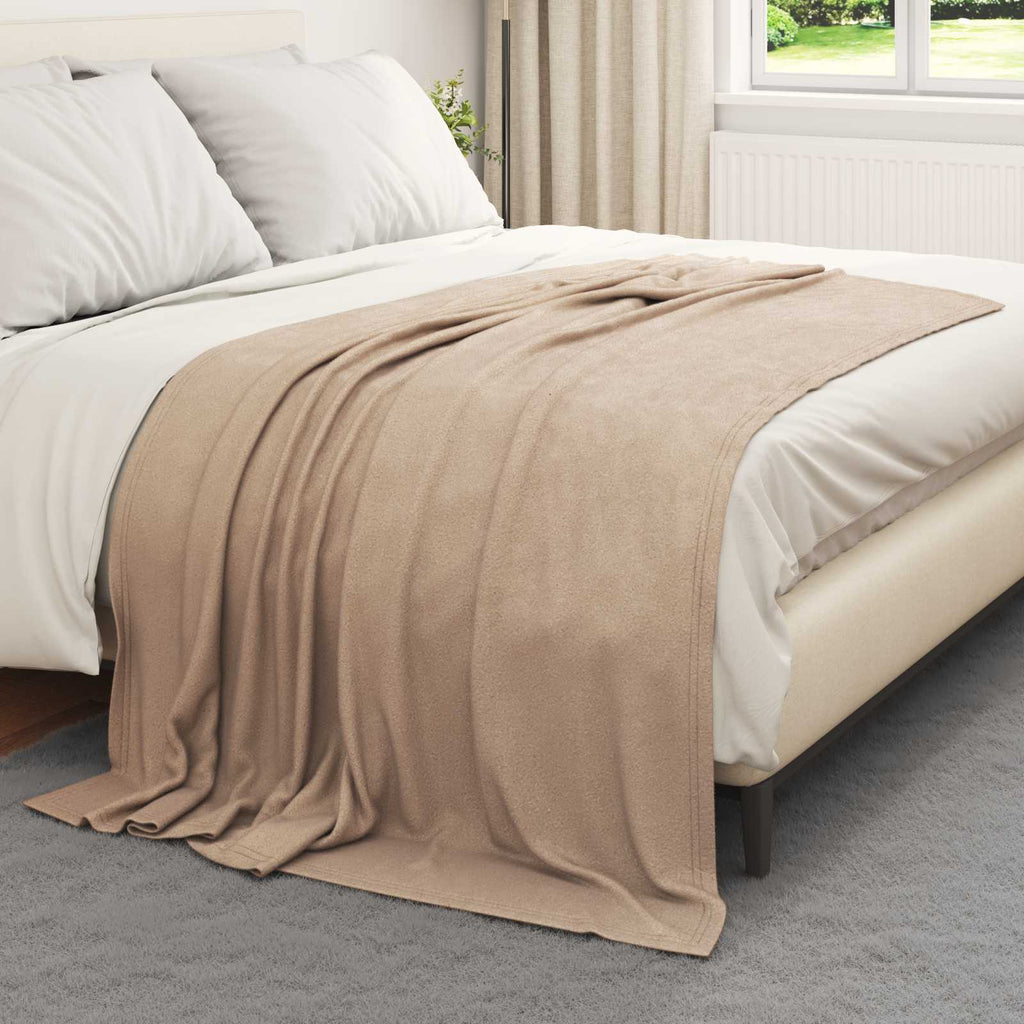 Überwurfdecke Kamel 200 x 150 cm Fleece