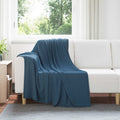 Überwurfdecke Marineblau 170 x 130 cm Fleece