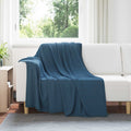 Überwurfdecke Marineblau 200 x 150 cm Fleece