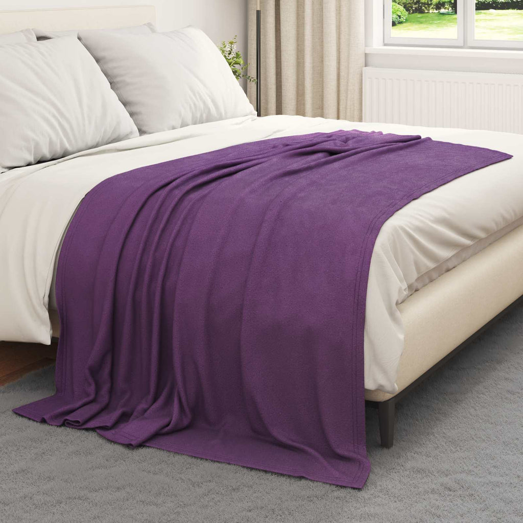 Überwurfdecke Lila 200 x 150 cm Fleece