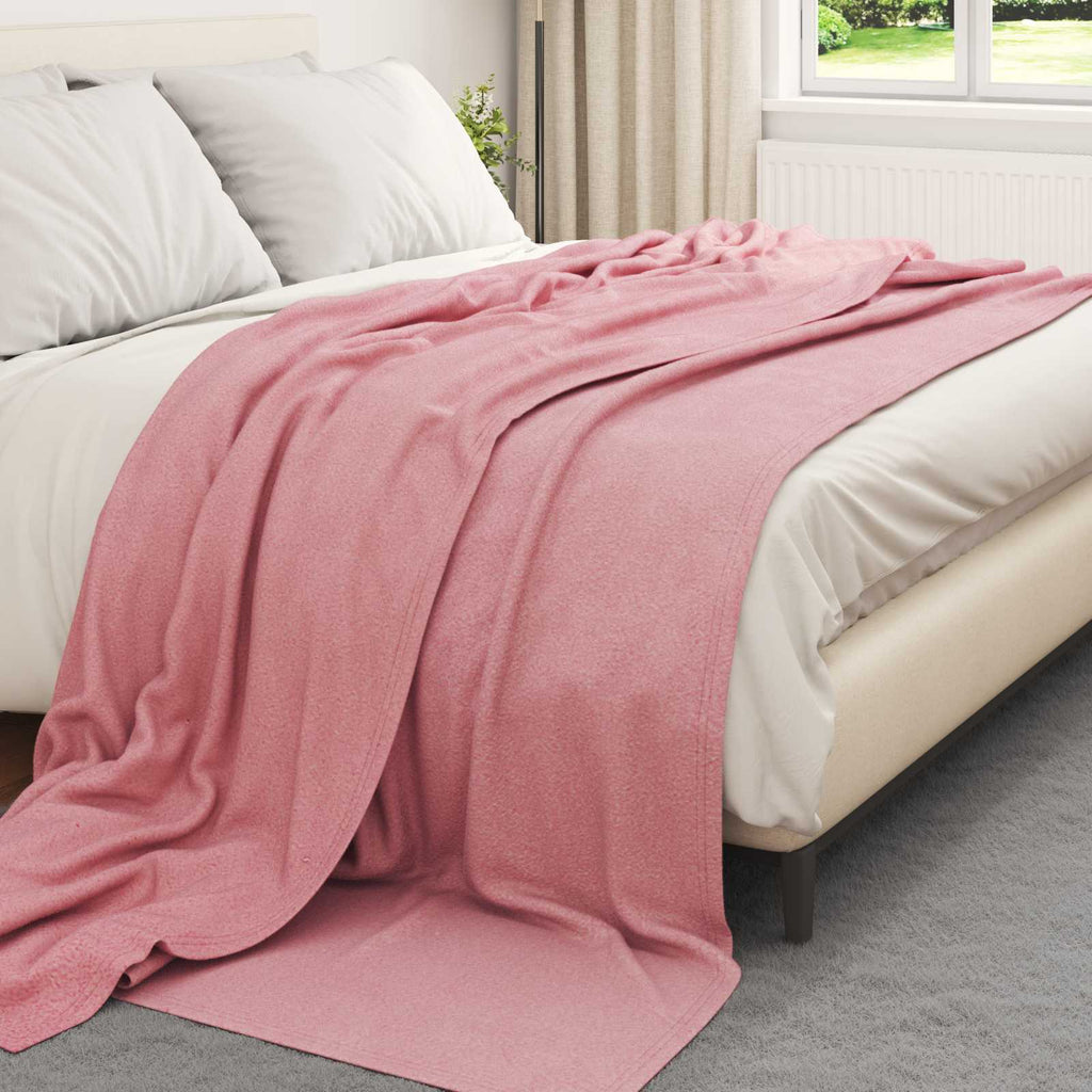 Überwurfdecke Rosa 240 x 220 cm Fleece
