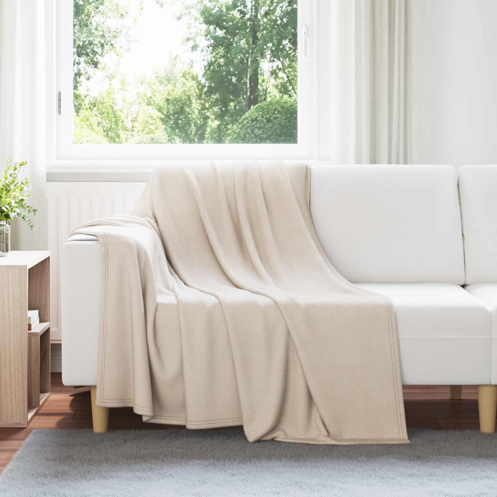 Wohndecken 6 pcs Beige 200 x 150 cm Fleece