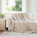 Wohndecken 6 pcs Beige 270 x 240 cm Fleece
