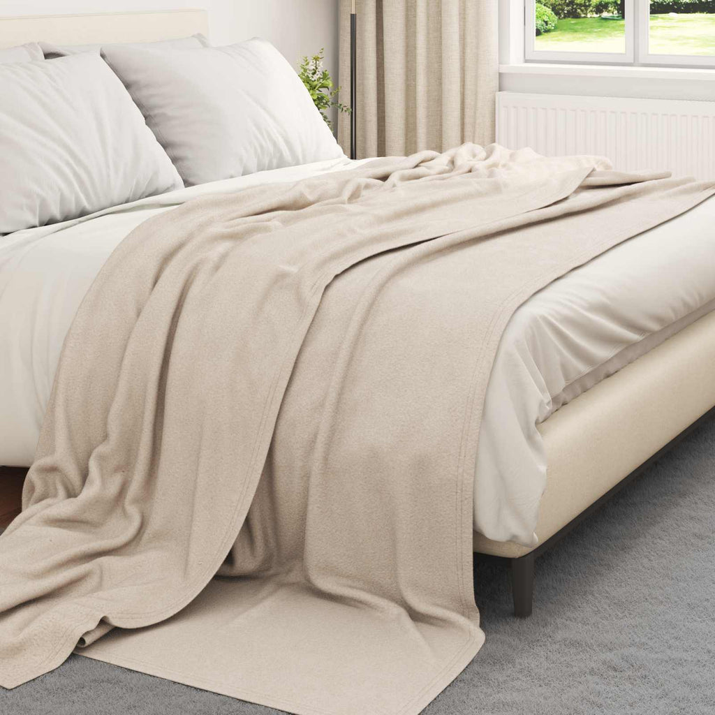 Wohndecken 6 pcs Beige 270 x 240 cm Fleece