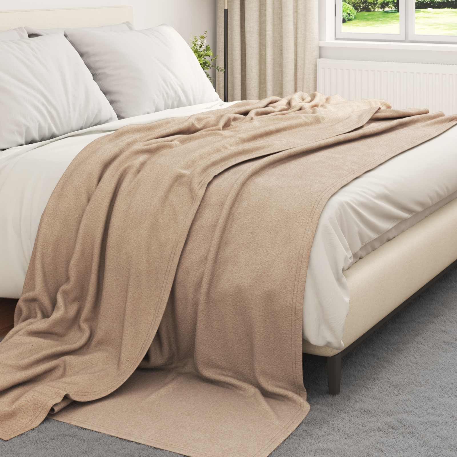 Wohndecken 6 pcs Kamel 270 x 240 cm Fleece